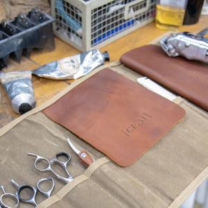 Captain Fawcett Barbers Waxed Cotton Tool Roll