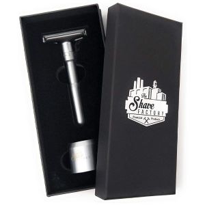 The Shave Factory Adjustable Safety Razor with Stand