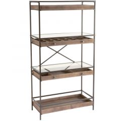 4-Tier Display with Storage Drawers 