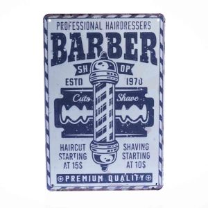 Barber Vintage Metal Sign